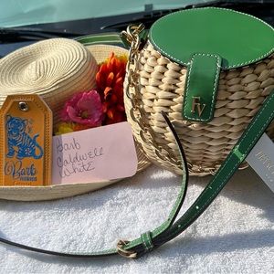 Frances Valentine/Kate Spade Honeypot Basket Crossbody Purse Kelly Green-NWT